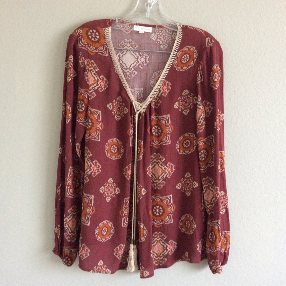 Coco and Jameson Aztec Print Top